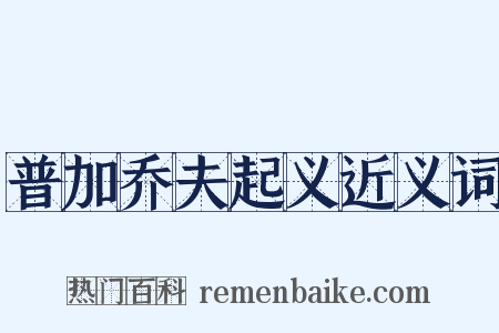 普加乔夫起义近义词是什么意思的图片